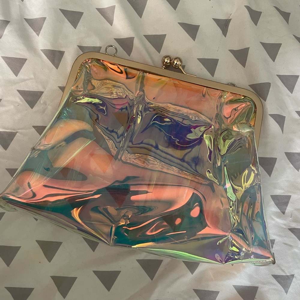 iridescent vintage evening bag clutch